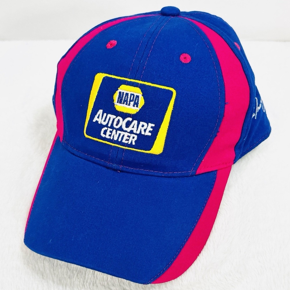 NAPA Auto Care Center Racing Cure Cancer Hat Cap Adjustable Strapback Blue